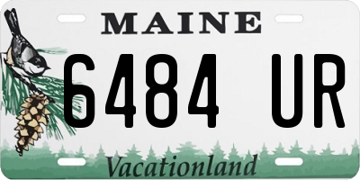 ME license plate 6484UR