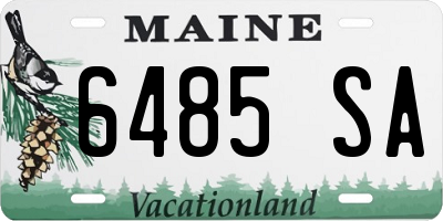 ME license plate 6485SA