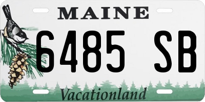 ME license plate 6485SB