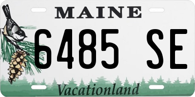 ME license plate 6485SE