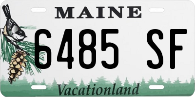 ME license plate 6485SF