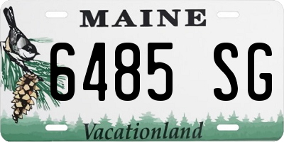 ME license plate 6485SG