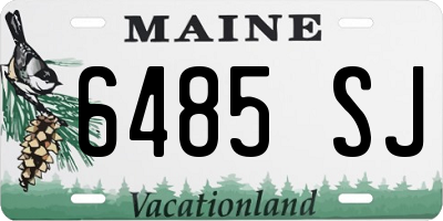 ME license plate 6485SJ