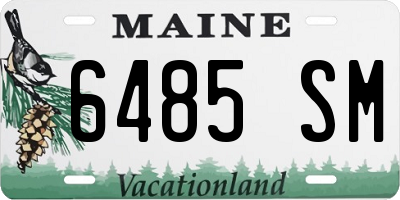 ME license plate 6485SM