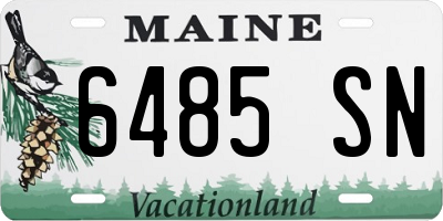 ME license plate 6485SN