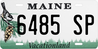 ME license plate 6485SP