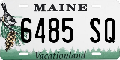 ME license plate 6485SQ