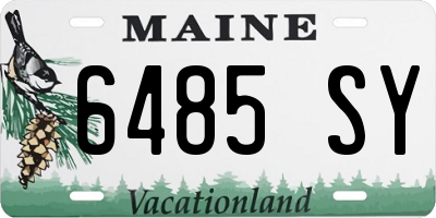 ME license plate 6485SY