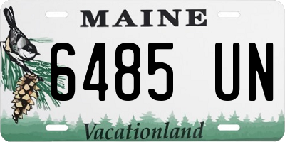 ME license plate 6485UN