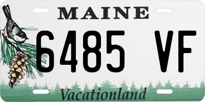 ME license plate 6485VF
