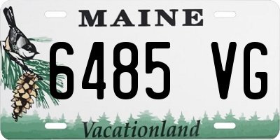 ME license plate 6485VG