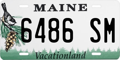 ME license plate 6486SM