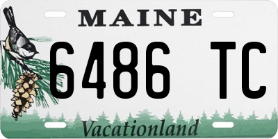 ME license plate 6486TC