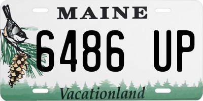 ME license plate 6486UP