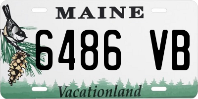 ME license plate 6486VB