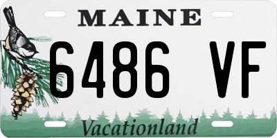 ME license plate 6486VF