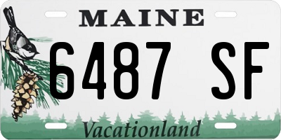 ME license plate 6487SF