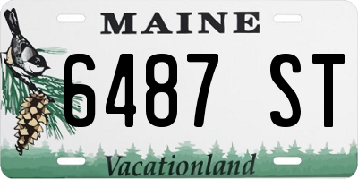 ME license plate 6487ST