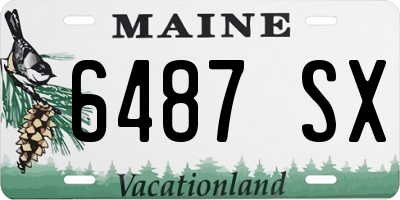 ME license plate 6487SX