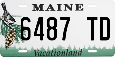 ME license plate 6487TD