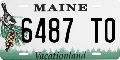 ME license plate 6487TO