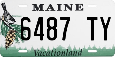 ME license plate 6487TY