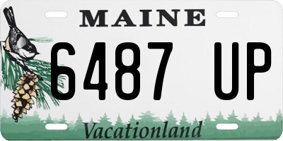 ME license plate 6487UP