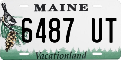ME license plate 6487UT
