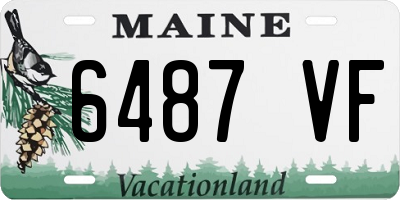 ME license plate 6487VF