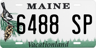 ME license plate 6488SP