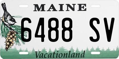 ME license plate 6488SV