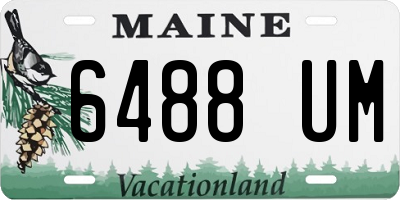 ME license plate 6488UM