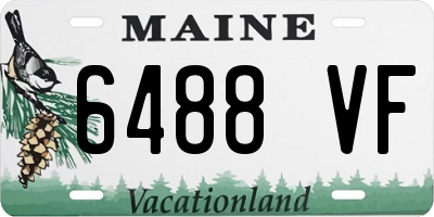 ME license plate 6488VF