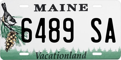 ME license plate 6489SA