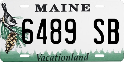 ME license plate 6489SB