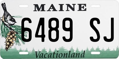 ME license plate 6489SJ