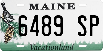 ME license plate 6489SP