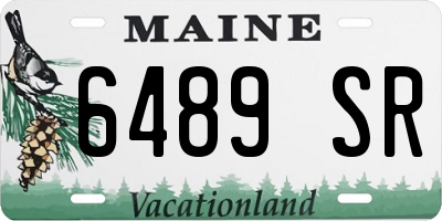 ME license plate 6489SR
