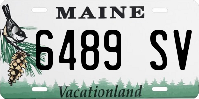 ME license plate 6489SV