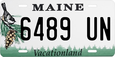 ME license plate 6489UN