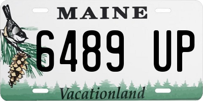 ME license plate 6489UP
