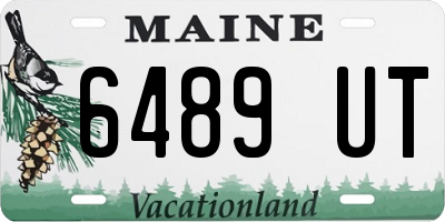 ME license plate 6489UT