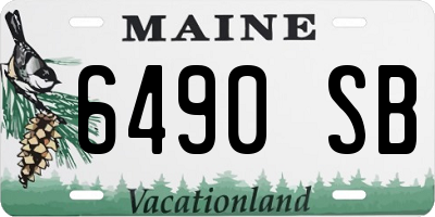 ME license plate 6490SB