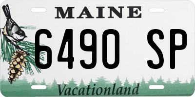 ME license plate 6490SP