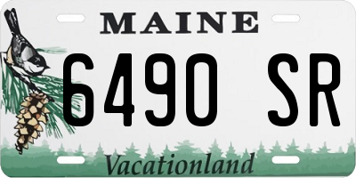 ME license plate 6490SR