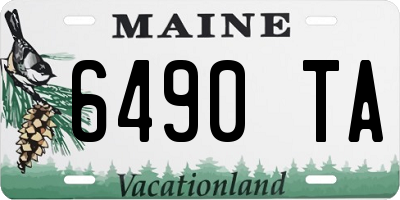 ME license plate 6490TA