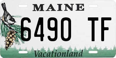 ME license plate 6490TF