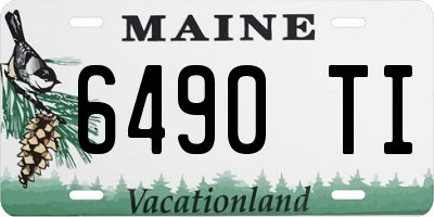 ME license plate 6490TI