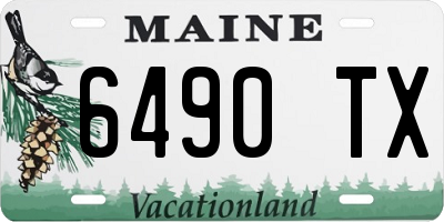 ME license plate 6490TX