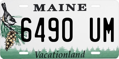 ME license plate 6490UM